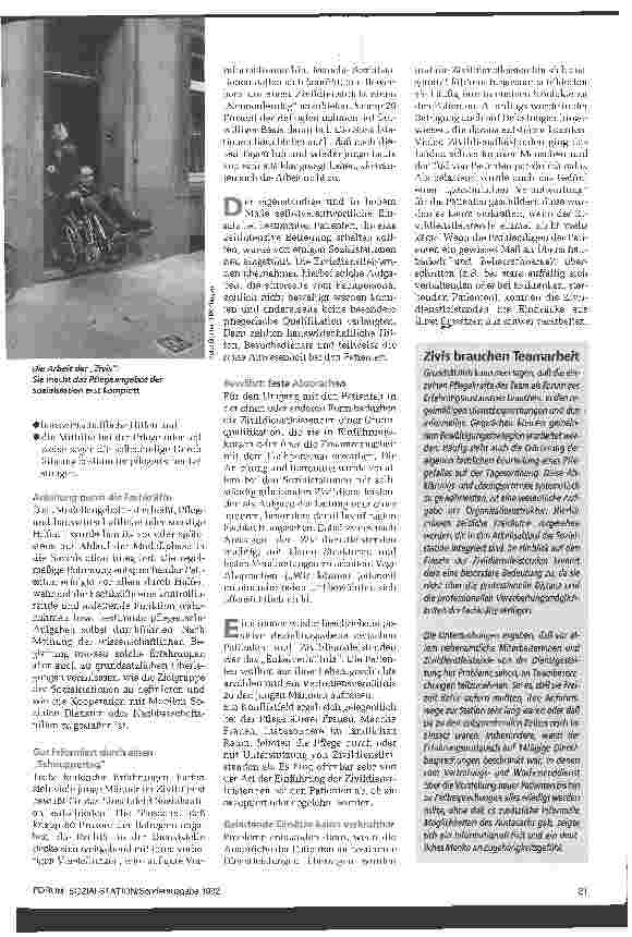 Vorschauseite 2: Die wichtige Ergänzung Zivildienstleistende in der Pflege