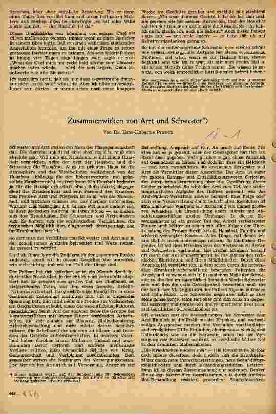 Vorschauseite 1: Zusammenwirken von Arzt und Schwester