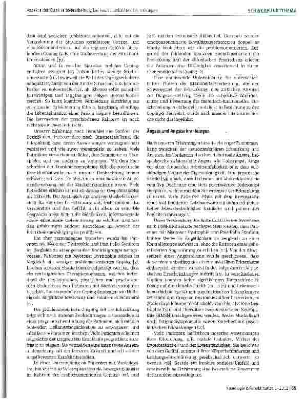 Vorschauseite 3: Aspekte der Krankheitsverarbeitung bei neuromuskulären Erkrankungen