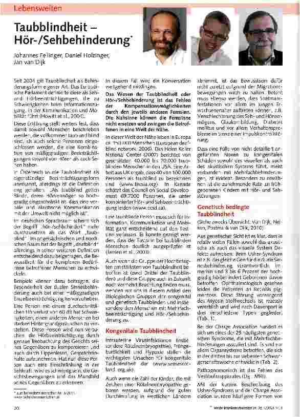 Vorschauseite 1: Taubblindheit-Hör-/Sehbehinderung