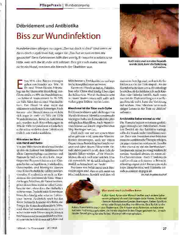 Vorschauseite 1: Biss zur Wundinfektion
