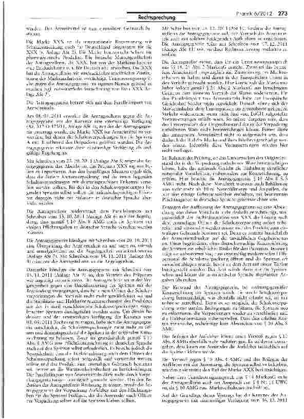 Vorschauseite 2: Zum Parallelimport eines Arzneimittels