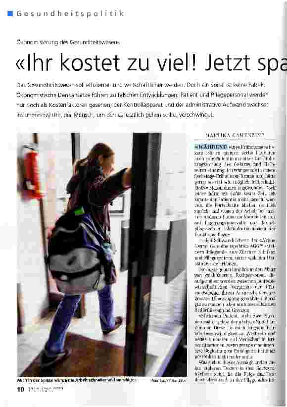 Vorschauseite 1: «Ihr kostet zu viel! Jetzt spart endlich!
