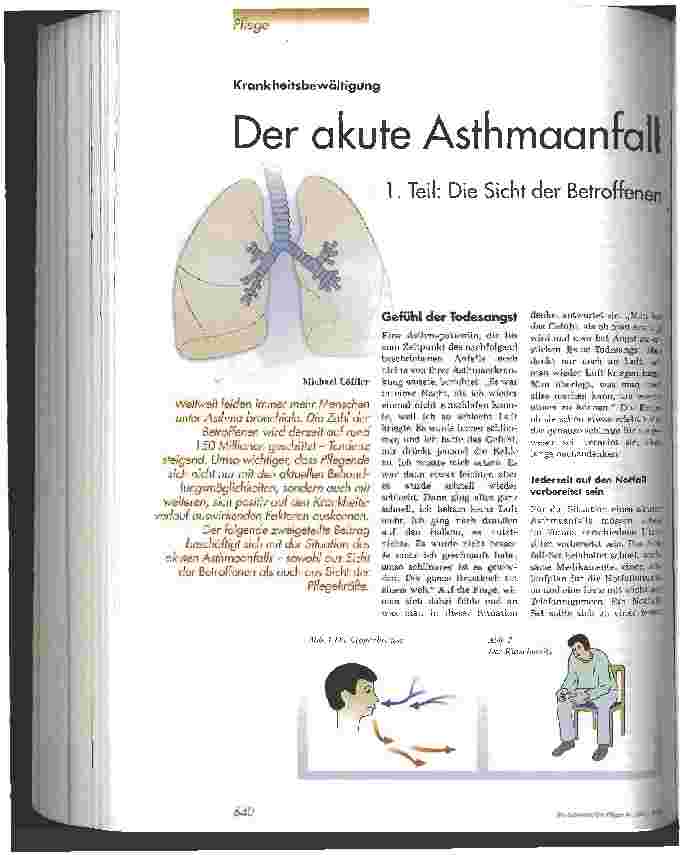 Vorschauseite 1: Der akute Asthmaanfall 1. Teil: Die Sicht der Betroffenen