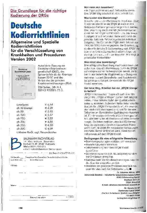 Vorschauseite 5: Neu: EFQM Zertifikat im Gesundheitswesen In drei Stufen zur Excellence
