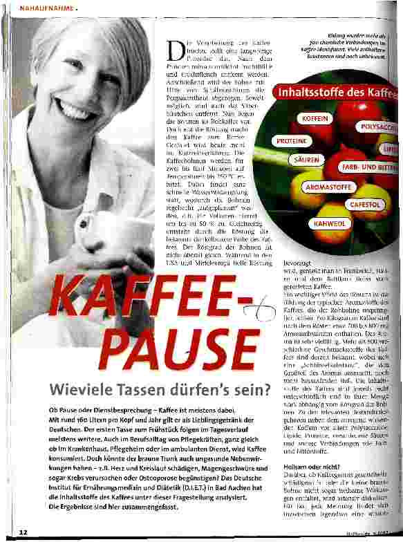 Vorschauseite 1: Kaffee-Pause Wieviele Tassen dürfen´s sein?