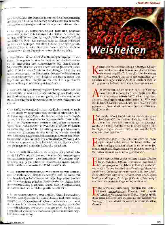 Vorschauseite 2: Kaffee-Pause Wieviele Tassen dürfen´s sein?