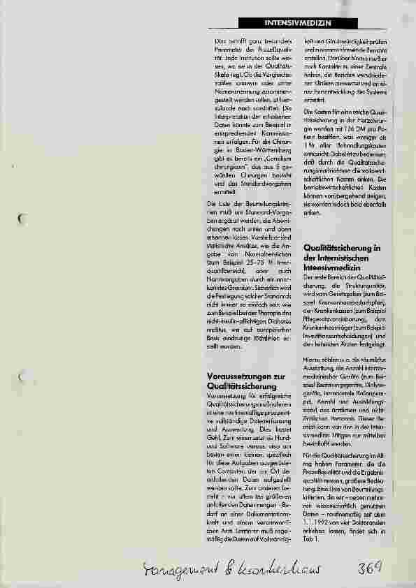 Vorschauseite 2: Qualitätssicherung in der Internistischen Intensivmedizin Vorstellung eines Modells aus dem Universitätsklinikum Frankfurt