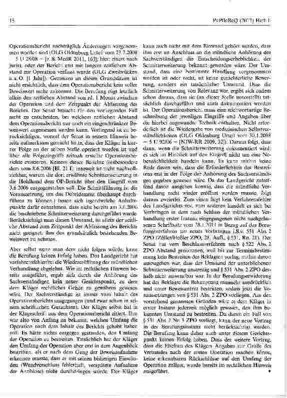 Vorschauseite 3: Zur formell und materiell ordnungsgemäßen ärztlichen Dokumentation