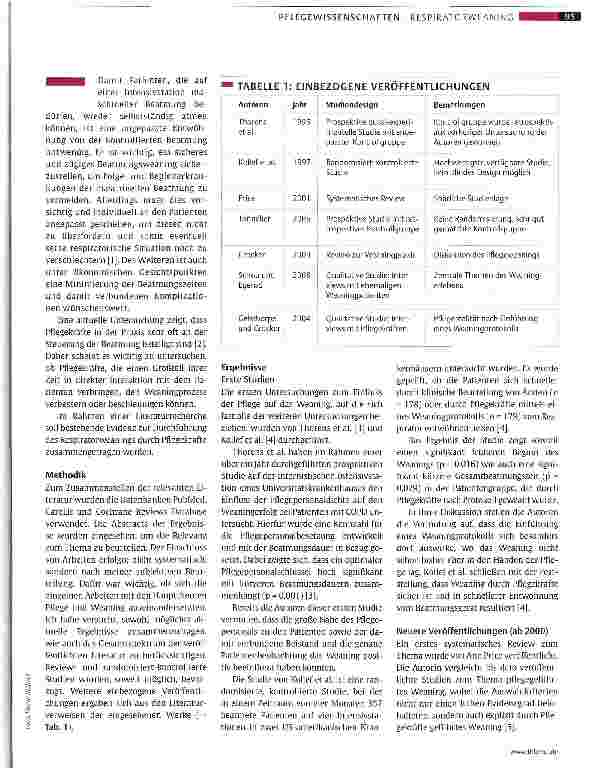 Vorschauseite 2: Respiratorweaning durch Pflegekräfte