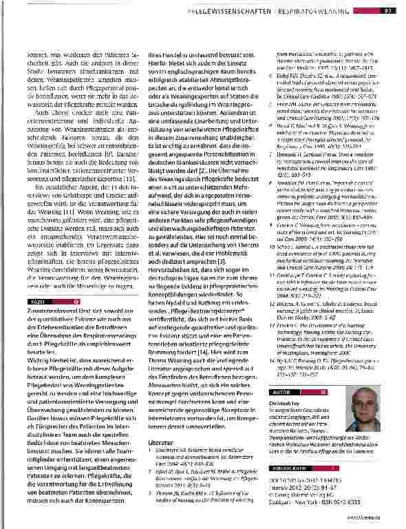 Vorschauseite 4: Respiratorweaning durch Pflegekräfte