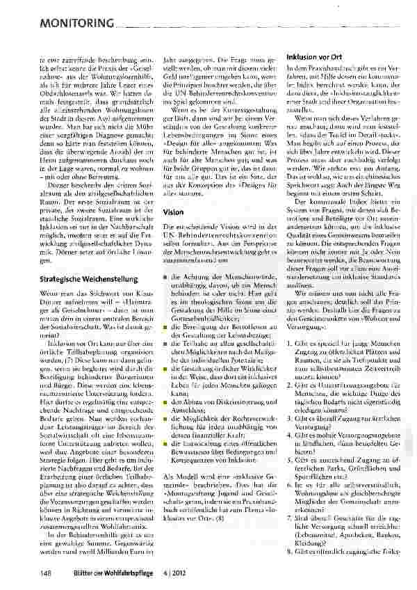 Vorschauseite 3: Die inklusive Gemeinde Eine Vision für gelingendes Leben vor Ort