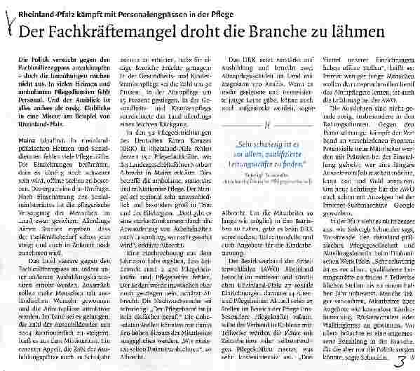 Vorschauseite 1: Der Fachkräftemangel droht die Branche zu lähmen