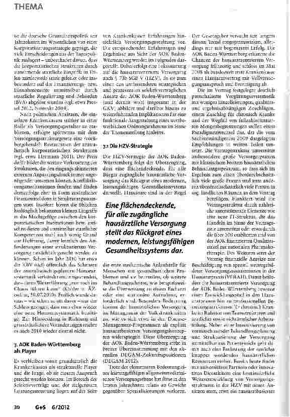 Vorschauseite 4: Die Verantwortung der Krankenkassen für Sicherstellung und Organisation der gesundheitlichen Versorgung