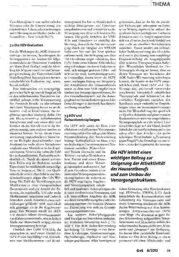 Vorschauseite 5: Die Verantwortung der Krankenkassen für Sicherstellung und Organisation der gesundheitlichen Versorgung