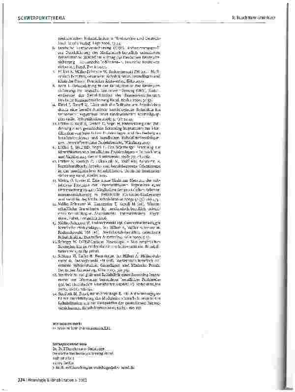 Vorschauseite 6: Berufliche Orientierung in der medizinischen neurologischen Rehabilitation aus Sicht der Deutschen Rentenversicherung