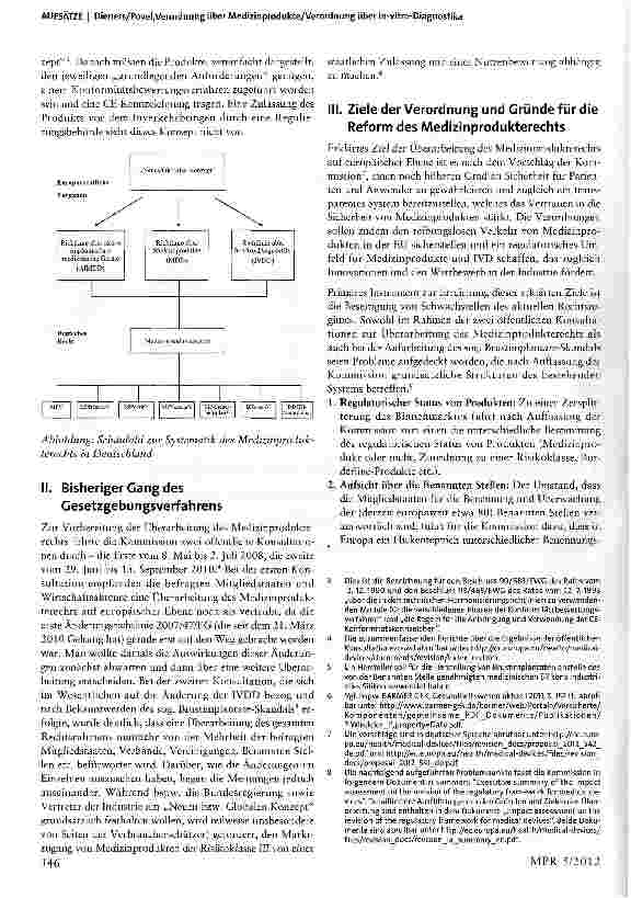 Vorschauseite 2: Vorschläge der Kommission für eine Verordnung über Medizinprodukte und eine Verordnung über In-vitro-Diagnostika - Ein Überblick