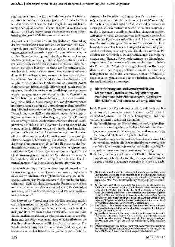 Vorschauseite 6: Vorschläge der Kommission für eine Verordnung über Medizinprodukte und eine Verordnung über In-vitro-Diagnostika - Ein Überblick