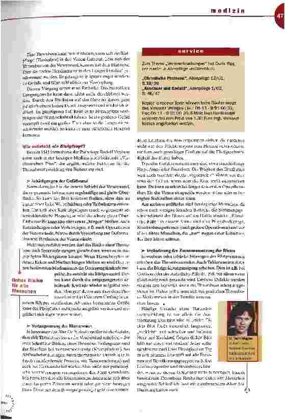 Vorschauseite 2: Gefährliche Gerinnsel