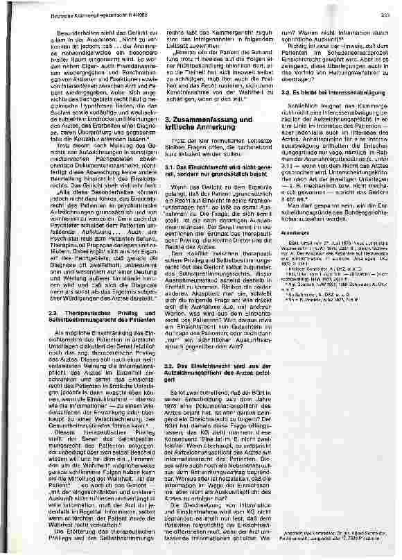 Vorschauseite 2: Der Anspruch des Patienten auf Einsichtnahme in psychische Unterlagen