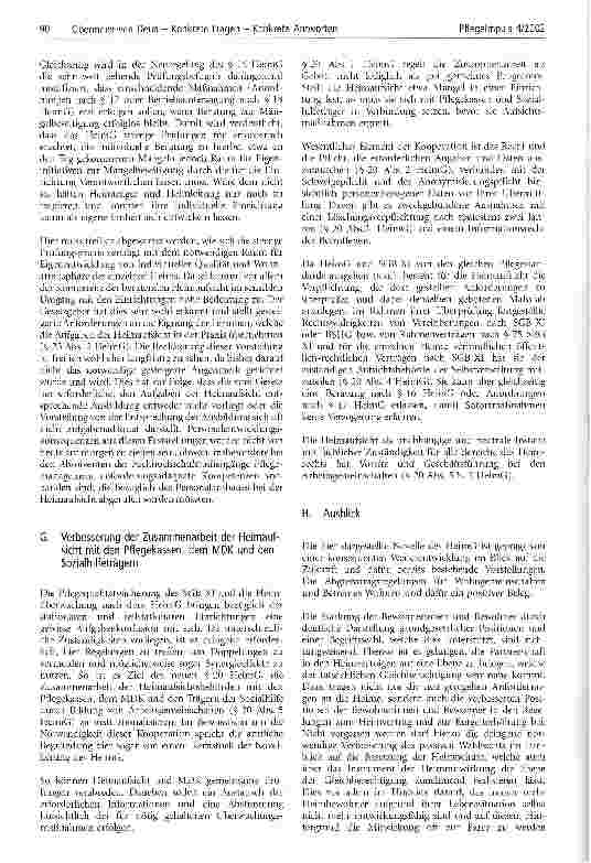 Vorschauseite 4: Was ist wirklich neu im Heimrecht? Zur Novelle des Heimgesetzes (HeimG) mit Wirkung vom 1.1.2002