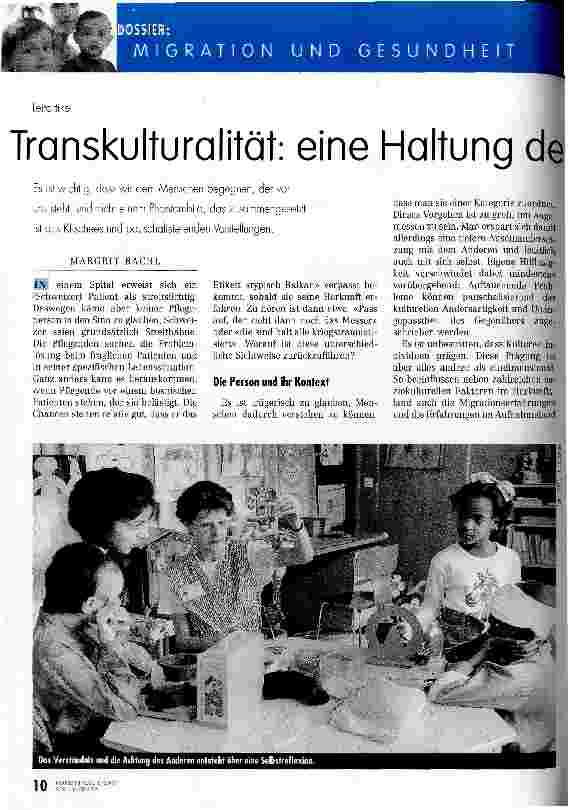 Vorschauseite 1: Transkulturalität: eine Haltung der Offenheit und Toleranz