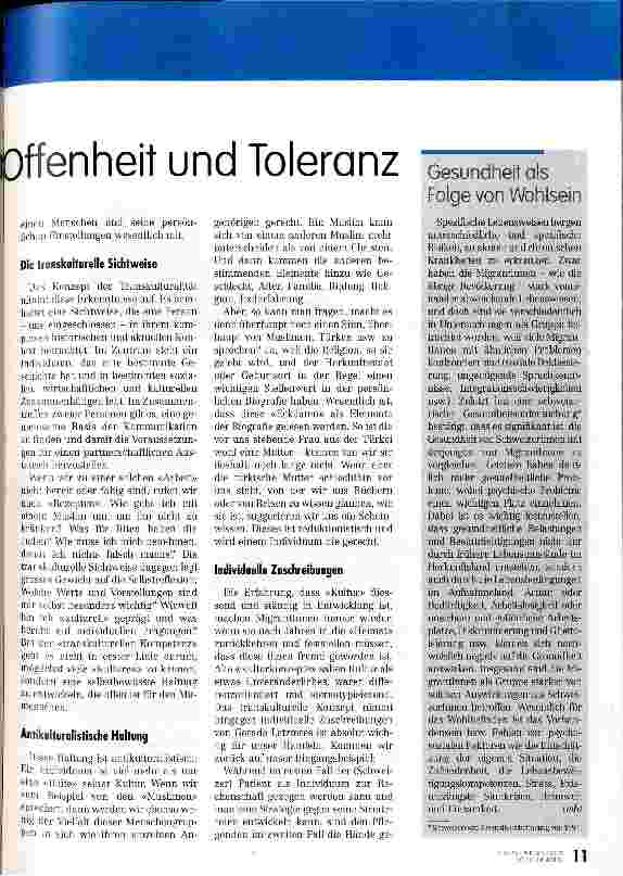 Vorschauseite 2: Transkulturalität: eine Haltung der Offenheit und Toleranz