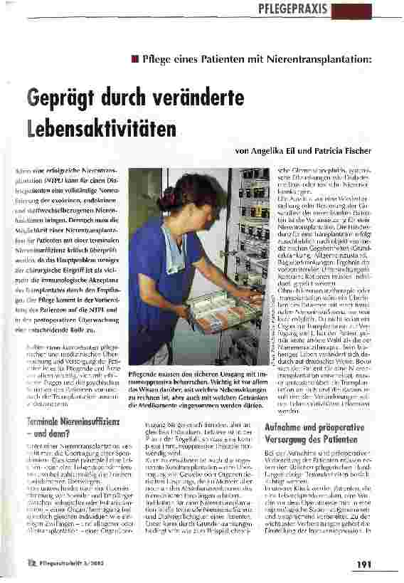 Vorschauseite 1: Geprägt durch veränderte Lebensaktivitäten