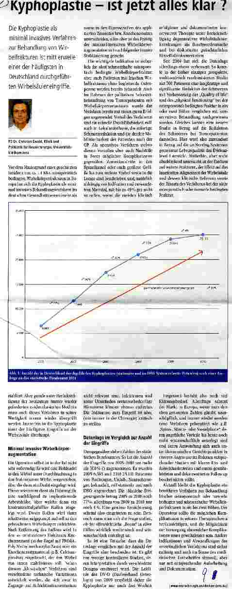 Vorschauseite 1: Kyphoplastie - ist jetzt alles klar 7