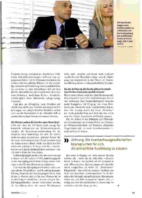 Vorschauseite 2: Gesundheitsbranche gewinnt, Altenpflege verliert