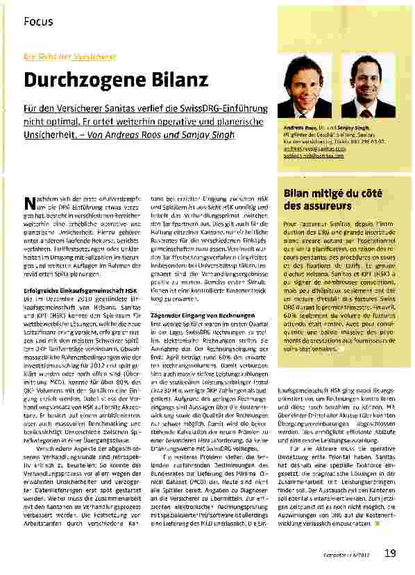 Vorschauseite 1: Durchzogene Bilanz