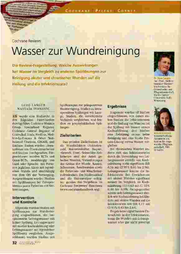 Vorschauseite 1: Wasser zur Wundreinigung