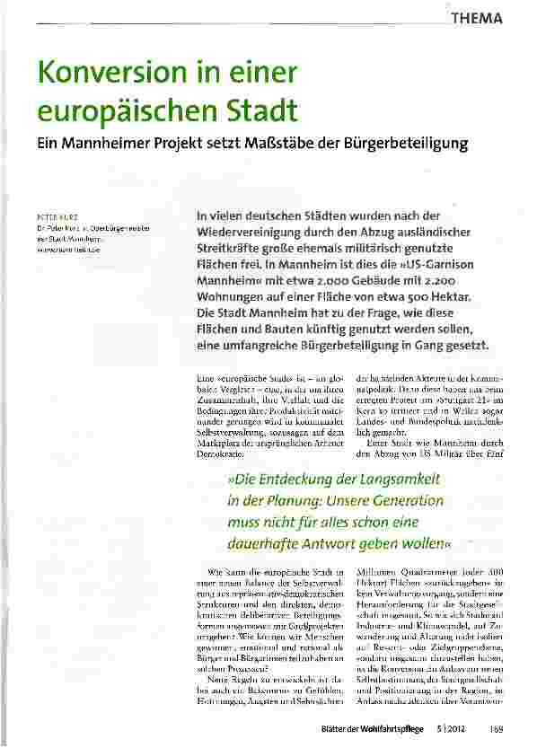 Vorschauseite 1: Konversion in einer europäischen Stadt