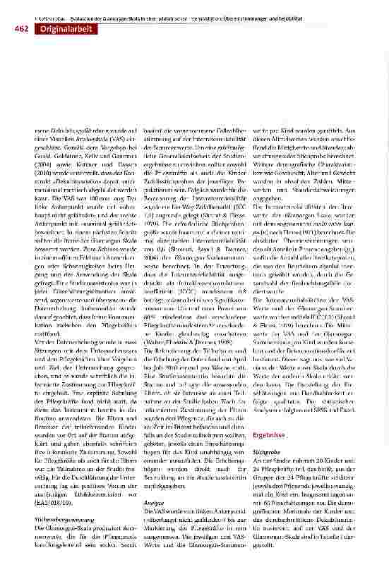 Vorschauseite 4: Evaluation der Glamorgan-Skala in einer pädiatrischen Intensivstation: Übereinstimmungen und Reliabilität