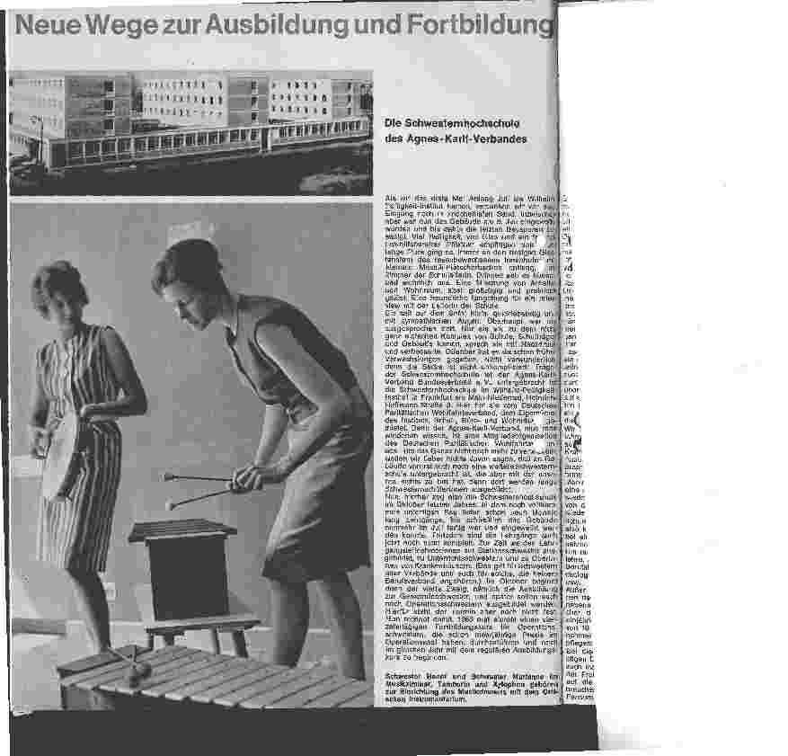 Vorschauseite 1: Neue Wege zur Ausbildung und Fortbildung Die Schwesternhochschule des Agnes-Karll - Verbandes