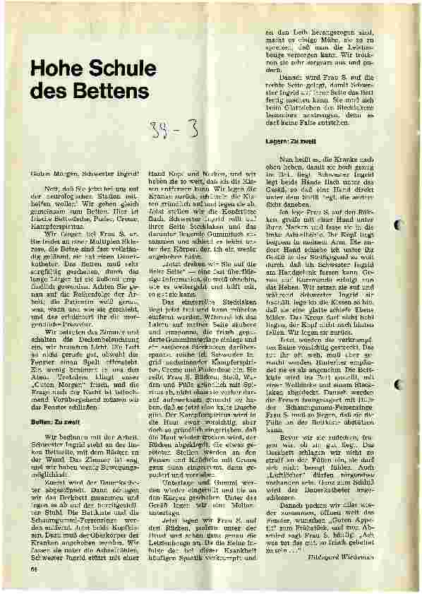 Vorschauseite 1: Hohe Schule des Bettens