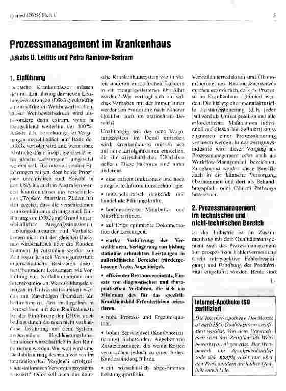 Vorschauseite 1: Prozessmanagement im Krankenhaus