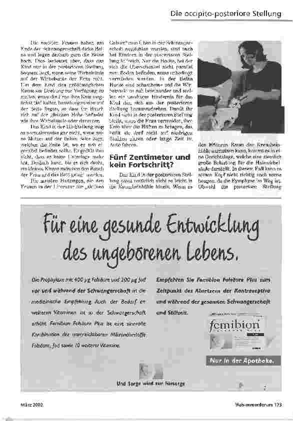 Vorschauseite 2: DIE OCCIPITO-POSTERIORE STELLUNGUND WIE SIE VERÄNDERT WERDEN KANN