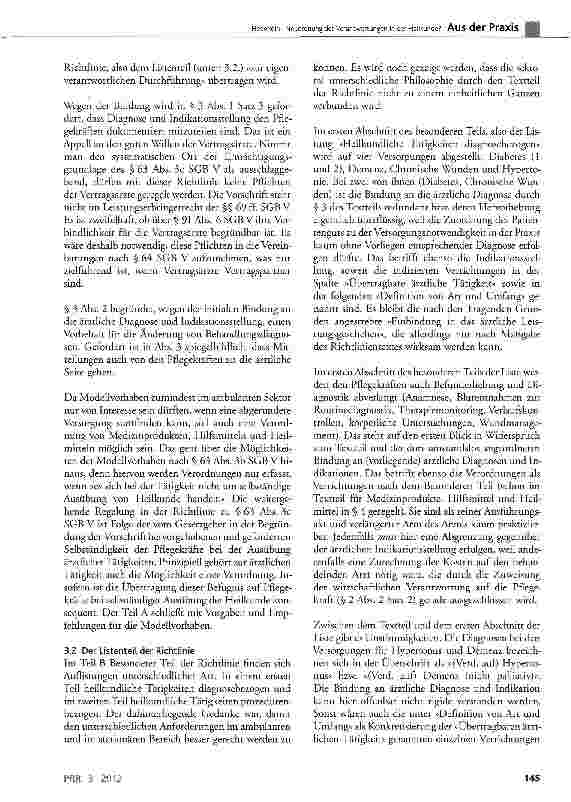 Vorschauseite 3: Neuordnung der Verantwortungen in der Heilkunde? Die Richtlinie nach § 63 Abs. 3c SGB V zwischen Substitution und Delegation und die Folgen - 2. Teil