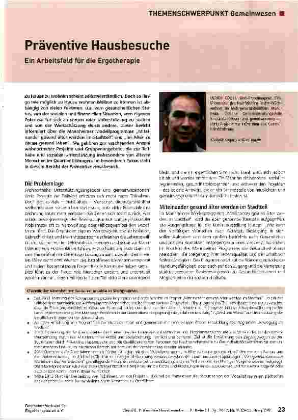 Vorschauseite 1: Präventive Hausbesuche