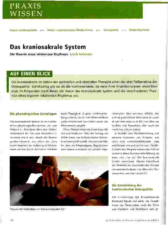 Vorschauseite 1: Das kraniosakrale System