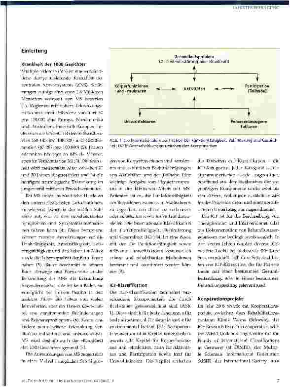 Vorschauseite 2: Beschreibung der Funktionsfähigkeit von Menschen mit Multipler Sklerose