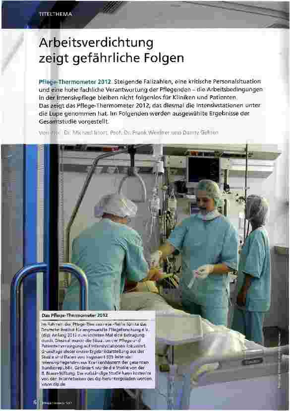 Vorschauseite 1: Arbeitsverdichtung zeigt gefährliche Folgen