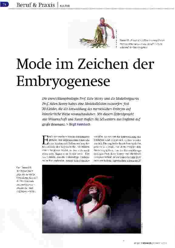 Vorschauseite 1: Mode im Zeichen der Embryogenese