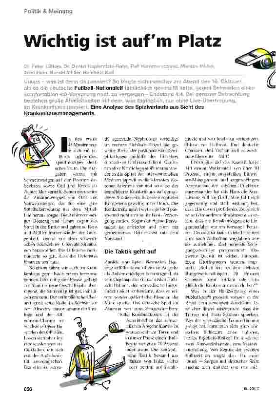 Vorschauseite 1: Wichtig ist aufm Platz