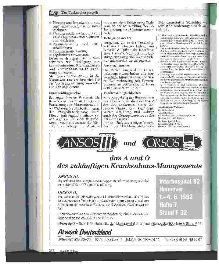 Vorschauseite 3: Chefärzte: Einbeziehung in die wirtschaftliche Verantwortung oder Intensivierung des Gängelbandes? Einige provokante Themen
