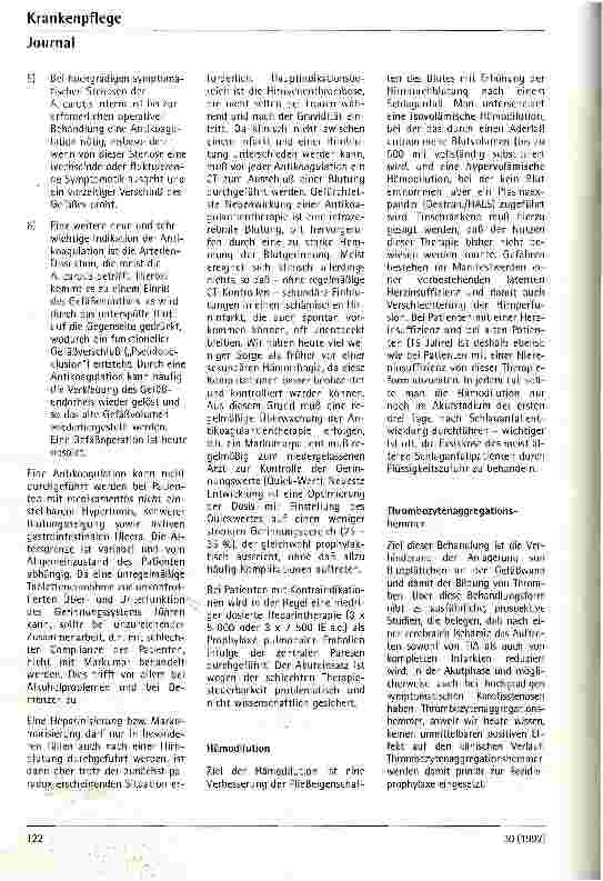 Vorschauseite 3: Neue Aspekte der Therapie und Prävention des Hirninfarkts