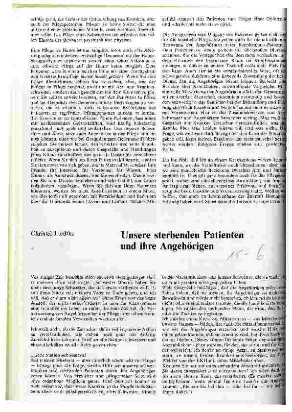 Vorschauseite 3: Ostern und die Begleitung Schwerkranker und Sterbender Was können Angehörige tun?