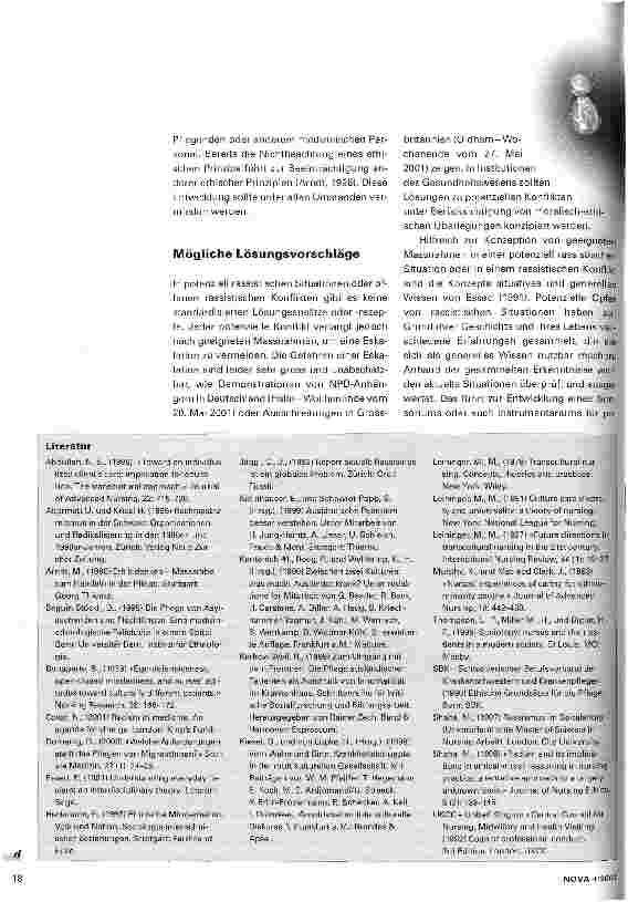 Vorschauseite 3: Rassismus und mögliche Auswirkungen auf den Spitalalltag Moralisch-ethische Überlegungen