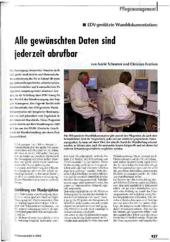 Vorschauseite 1: Alle gewünschten Daten sind jederzeit abrufbar